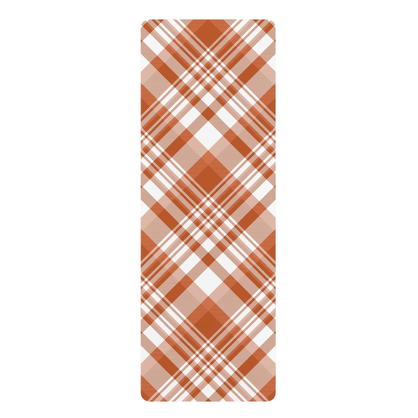 Yoga Mat | Dark Orange & White | Tartan