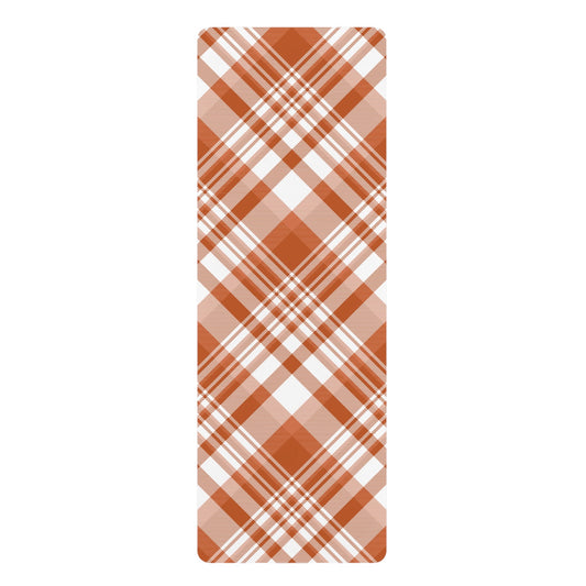 Yoga Mat | Dark Orange & White | Tartan