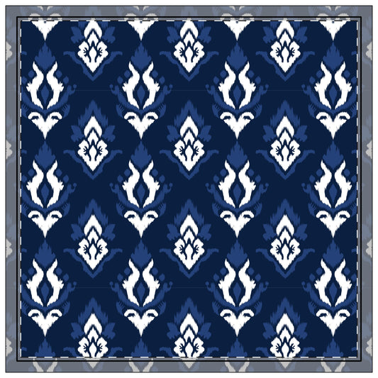 Napkin 4-set | Navy & White | Ikat