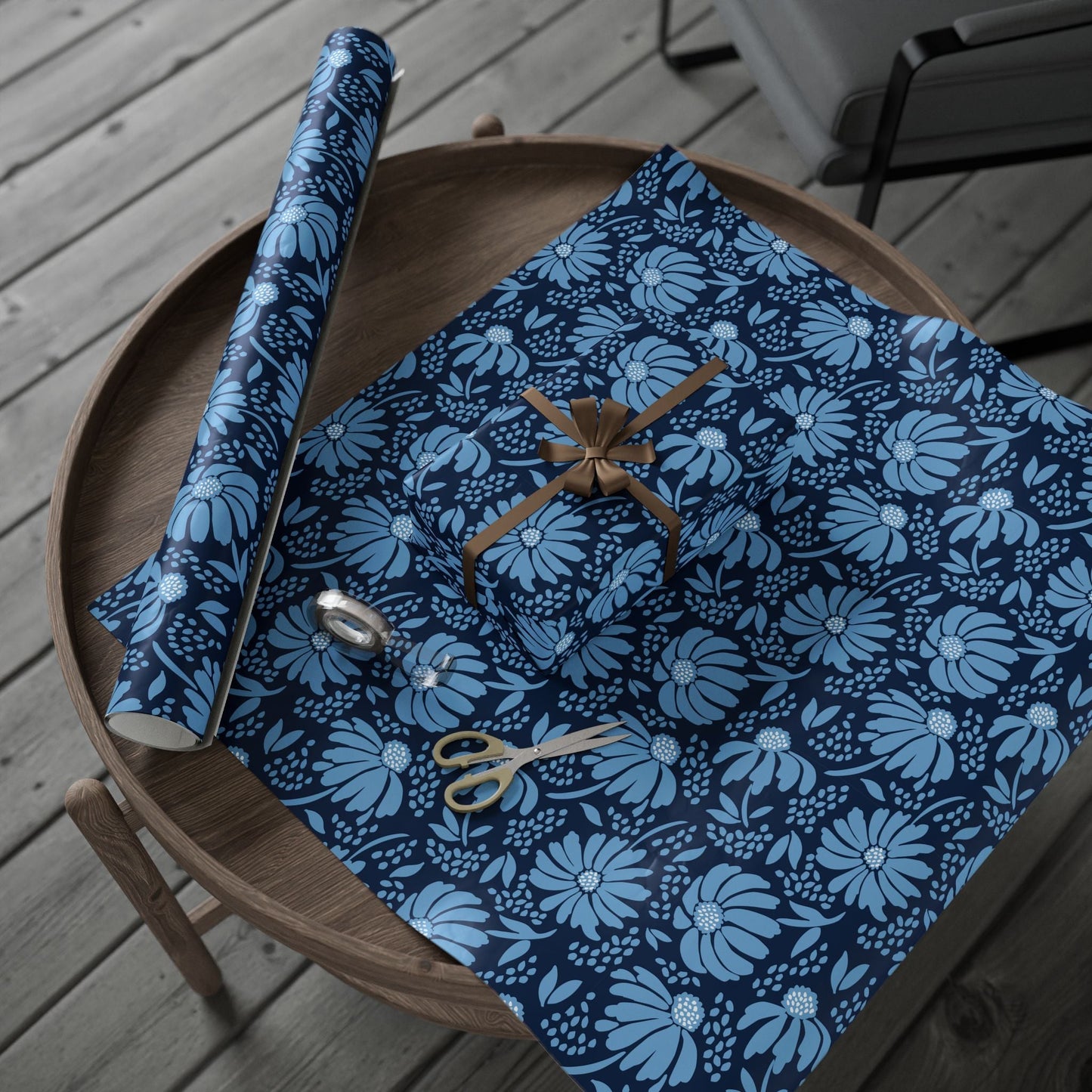 Gift Wrap | Light Blue & White | Bellis