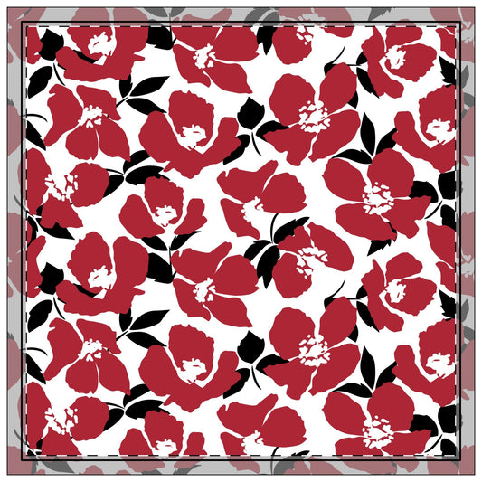 Napkin 4-set | Red & Black | Poppy