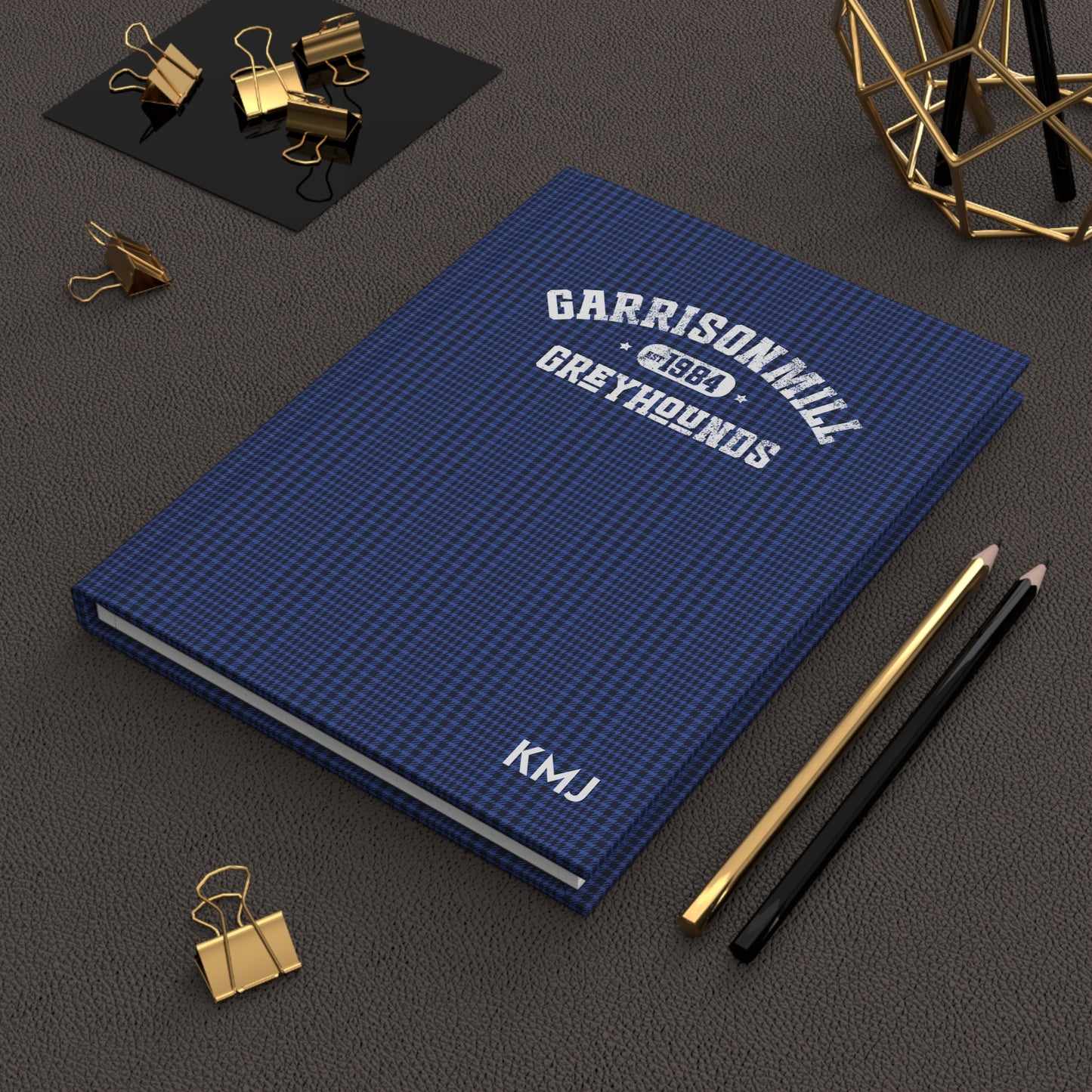 Monogram Journal | Greyhounds | Blue Vintage