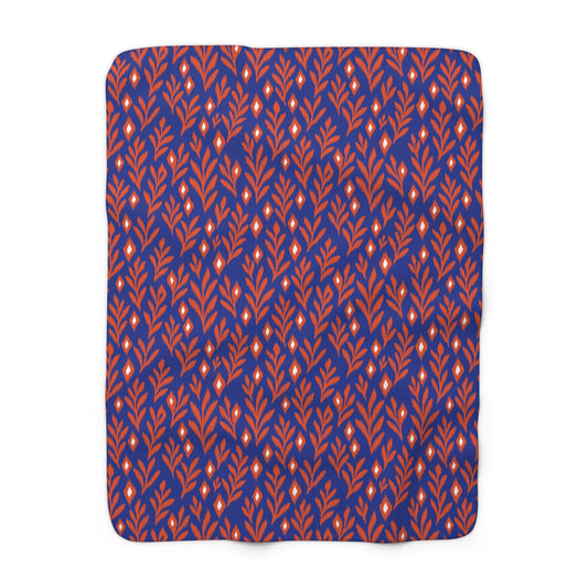 Sherpa Blanket | Bright Blue & Orange | Laurel