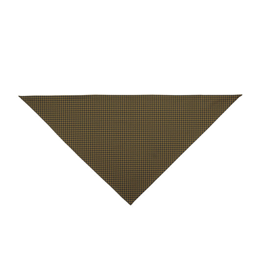 Pet Bandana | Black & Gold | Houndstooth