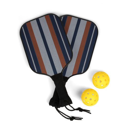 Pickleball Paddle Kit | Orange & Blue | Stripe