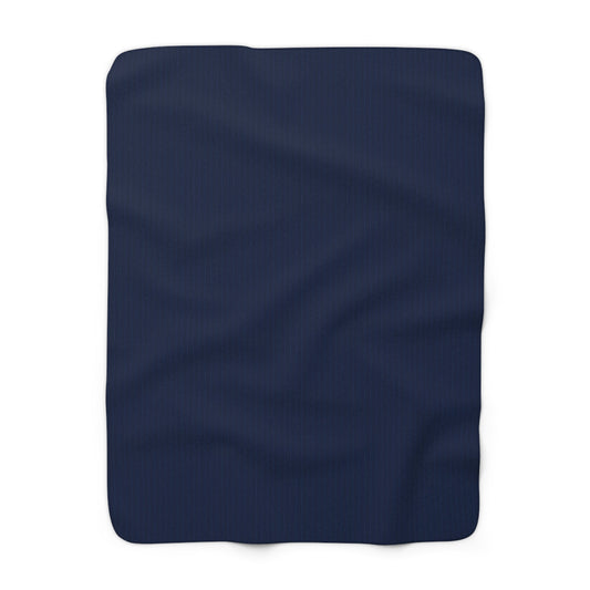 Sherpa Blanket | Navy & White | Pinstripe