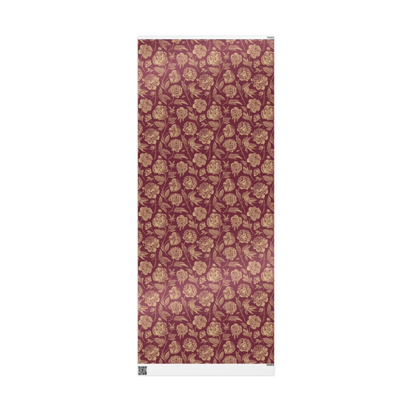 Gift Wrap | Maroon & Gold | Peony