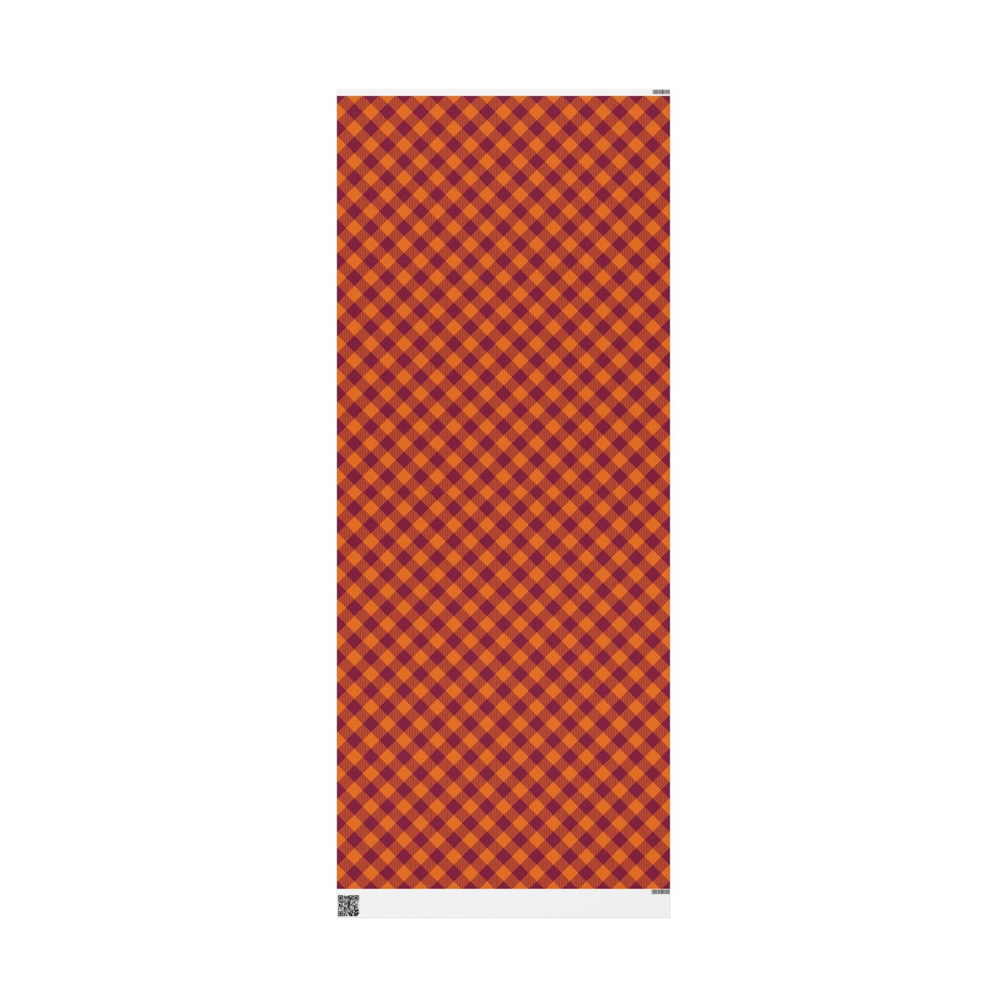 Gift Wrap | Maroon & Orange | Gingham