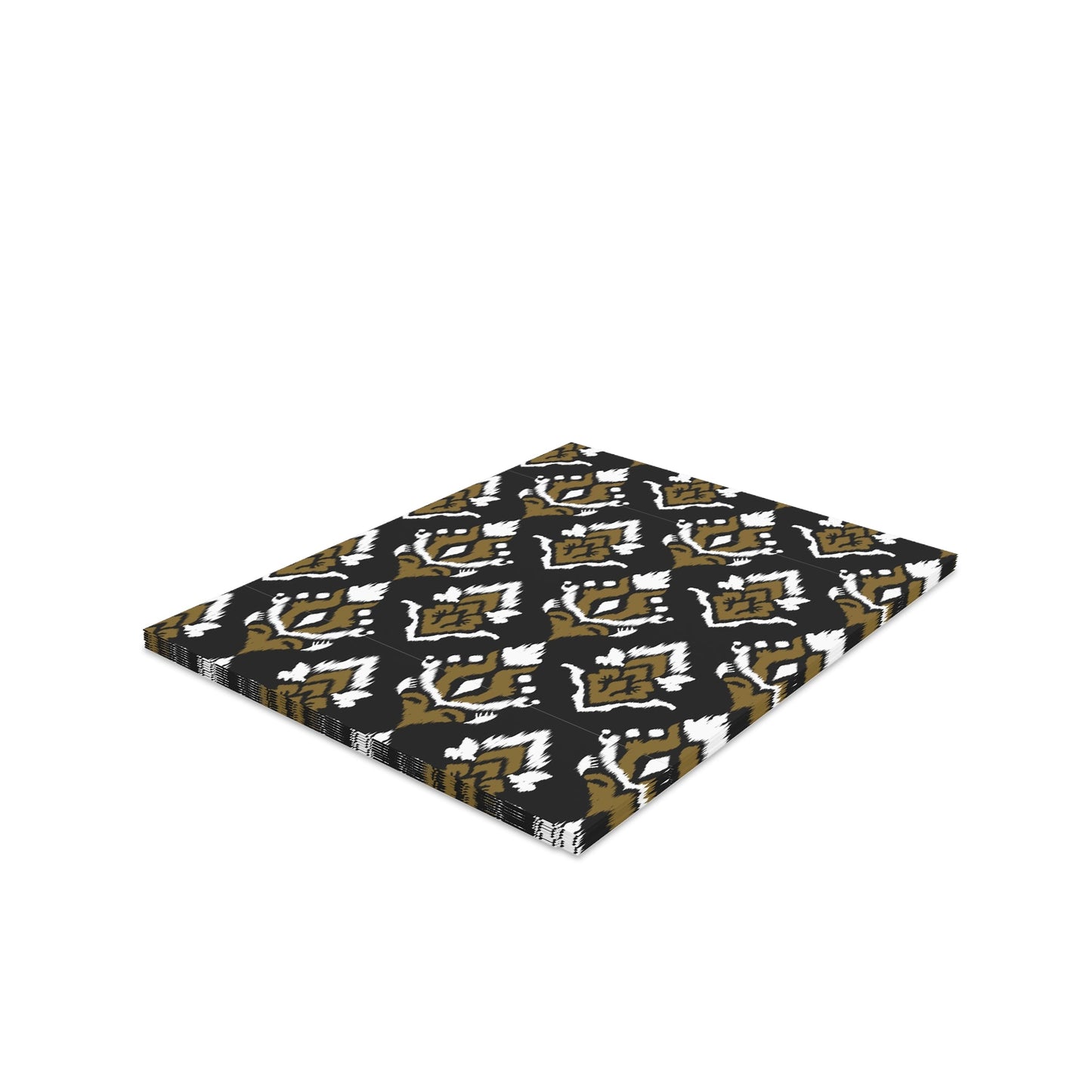 Notecards Set | Black & Gold | Ikat
