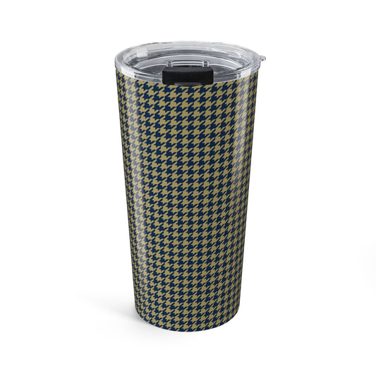 Tumbler | Blue & Gold | Houndstooth