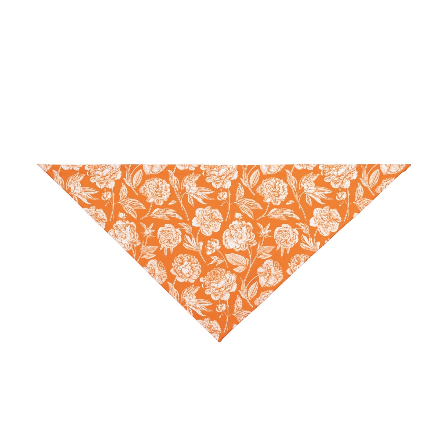 Pet Bandana | Orange & White | Peony