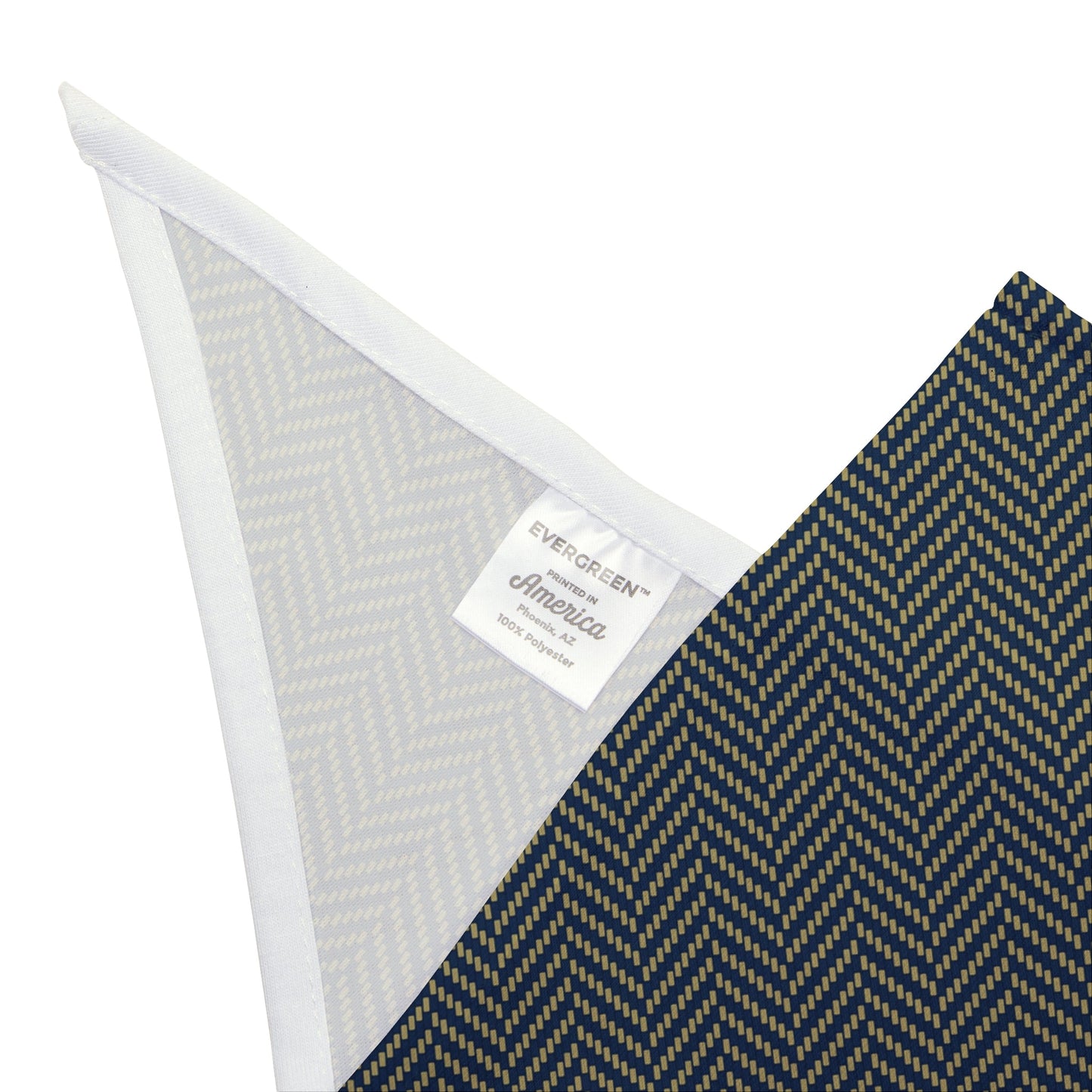 Pet Bandana | Blue & Gold | Herringbone