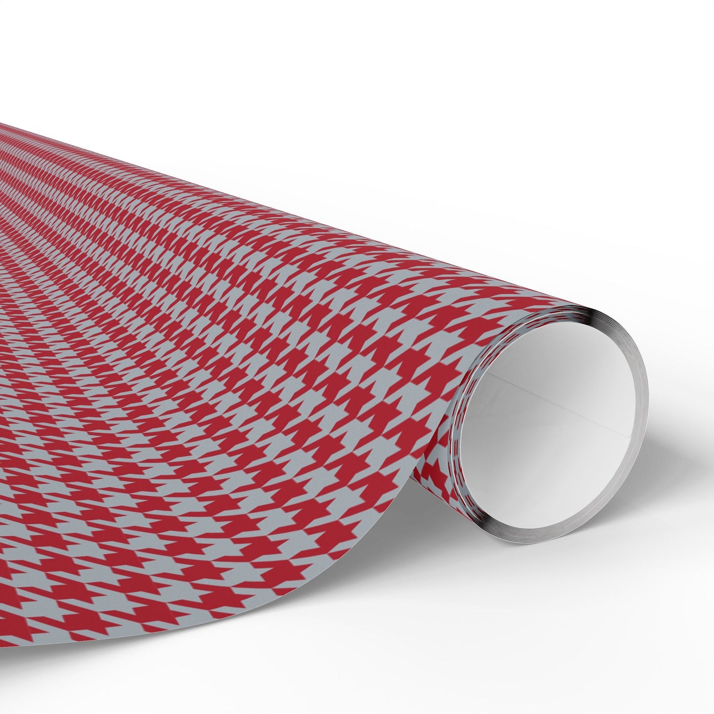 Gift Wrap | Red & Gray | Houndstooth