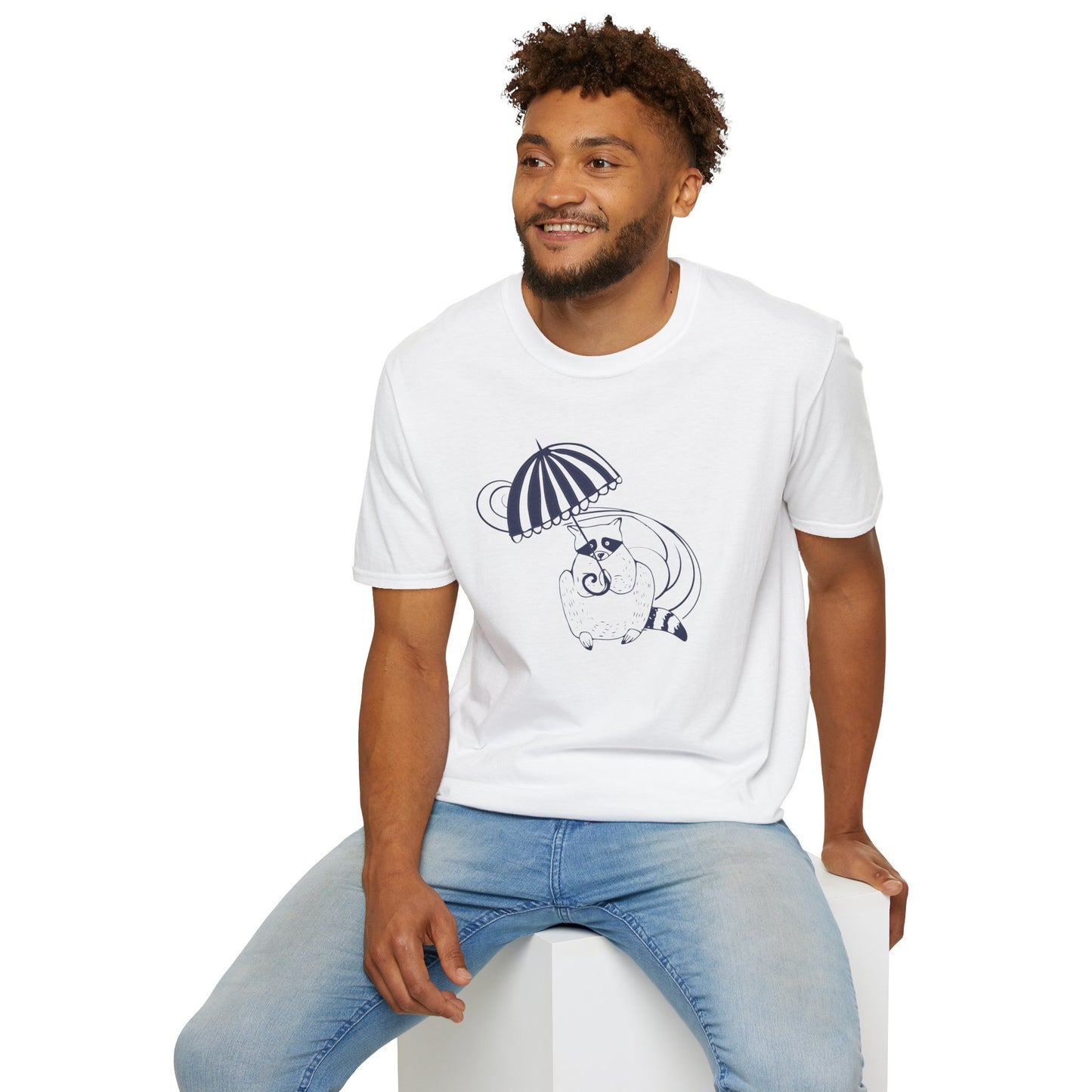 NYP Adult Tee | Raccoon Umbrella