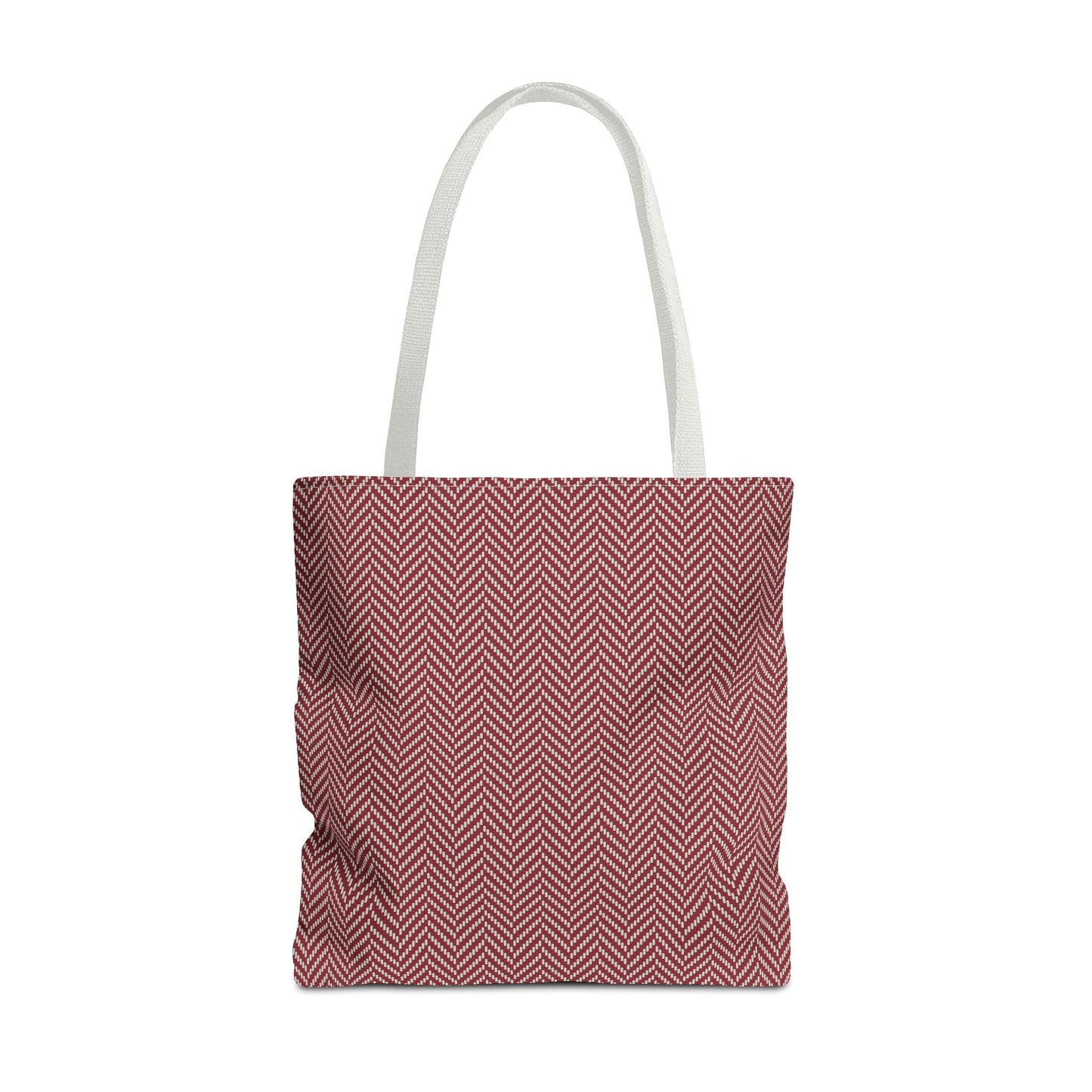 Tote Bags | Maroon & White | Herringbone
