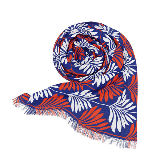 Scarf | Bright Blue & Orange | Deco