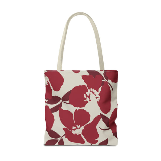 Tote Bag | Maroon & White | Poppy