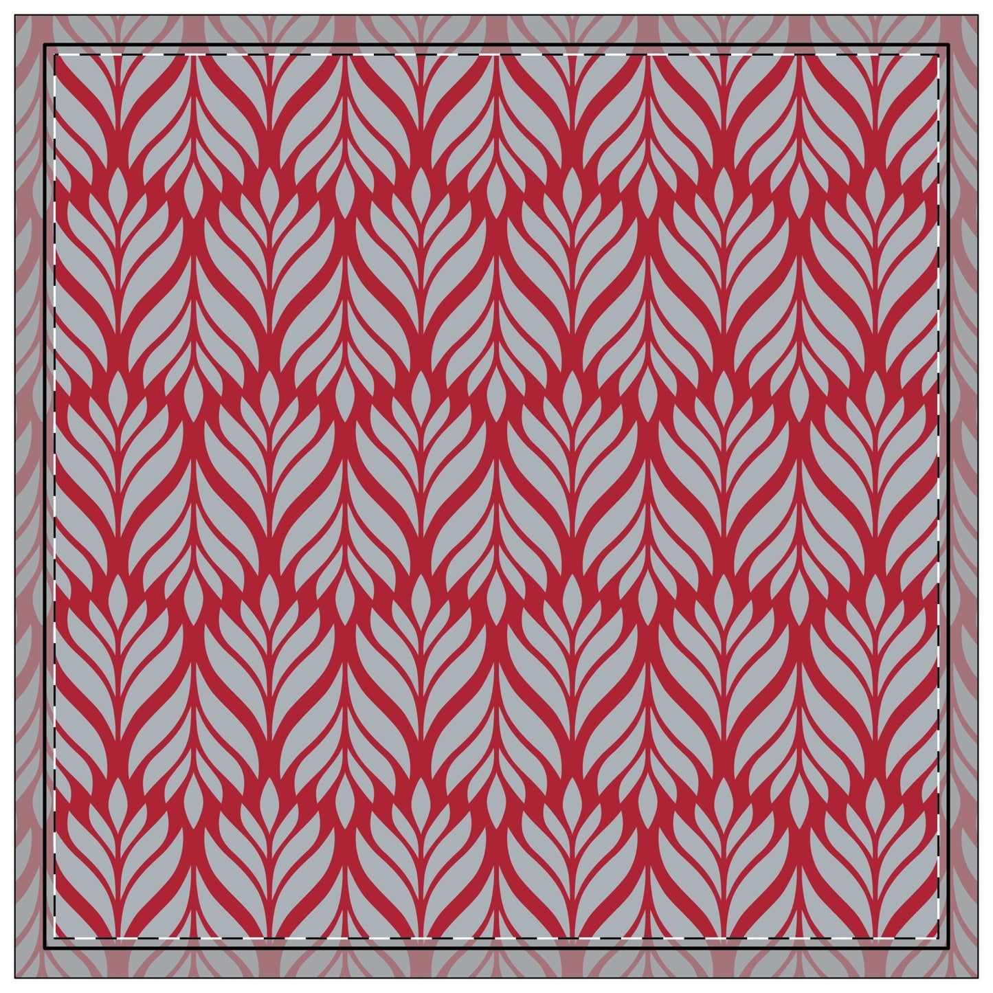 Napkins | Red & Gray | Palm