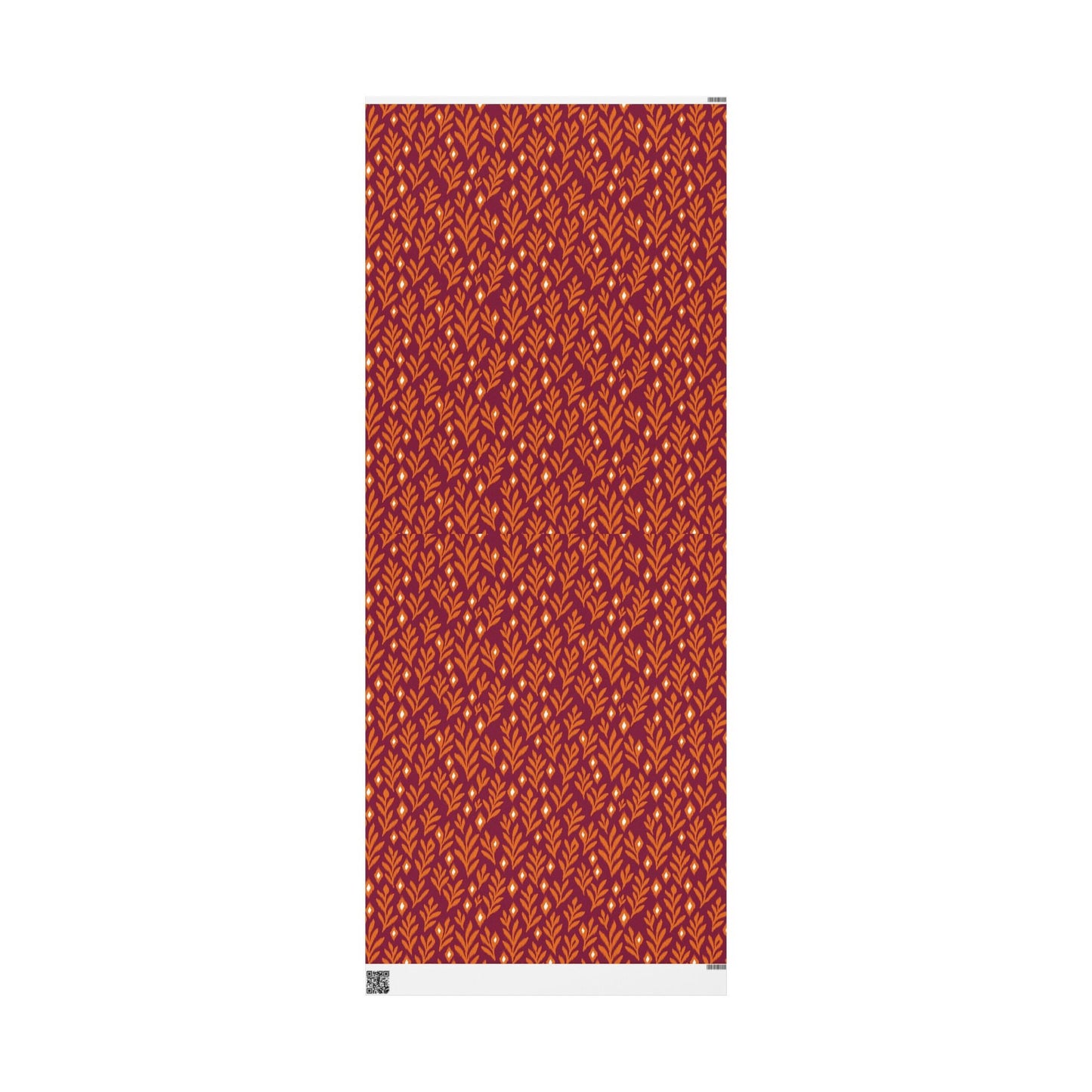 Gift Wrap | Maroon & Orange | Laurel
