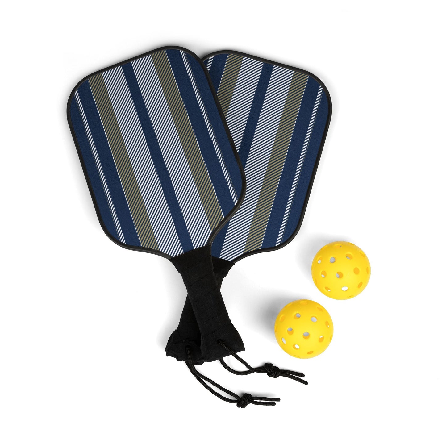 Pickleball Paddle Kit | Blue & Gold | Stripe