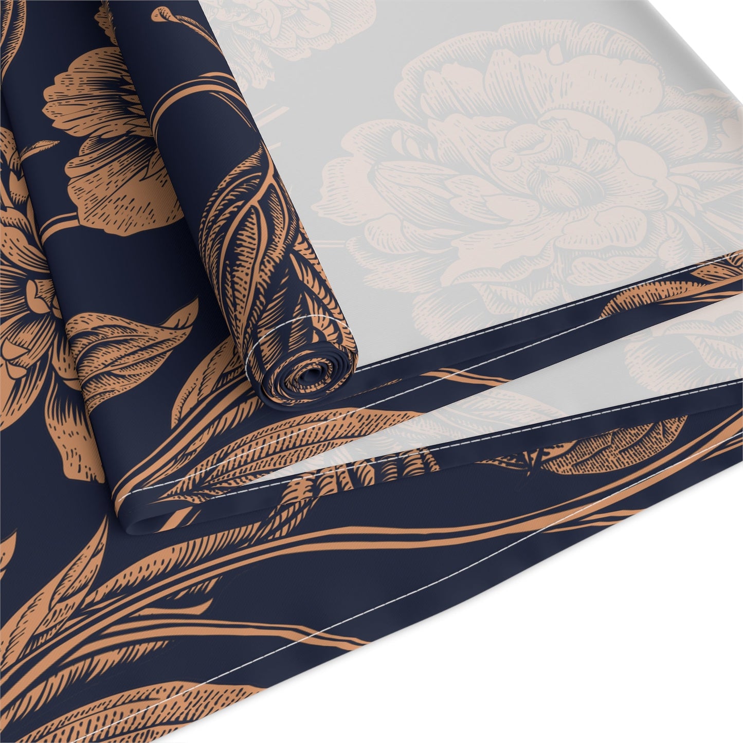 Table Runner | Orange & Blue | Peony