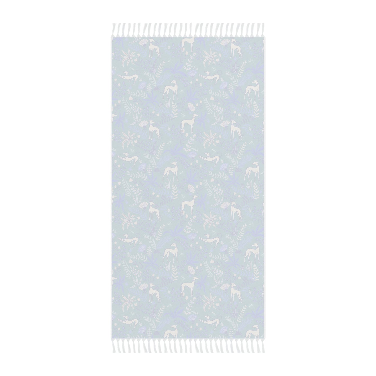 Boho Beach Towel | Greyhounds | Teal Fern