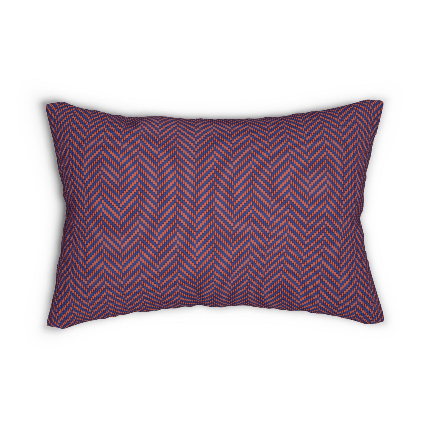 Pillow | Bright Blue & Orange | Herringbone