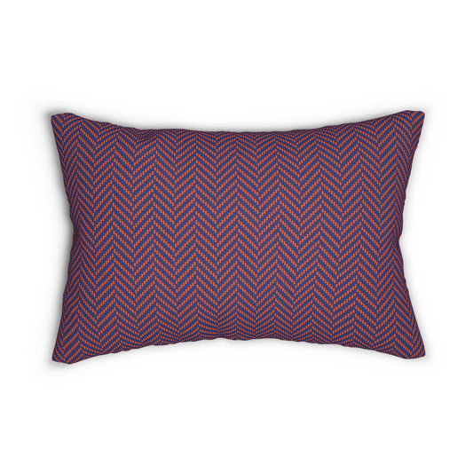 Pillow | Bright Blue & Orange | Herringbone