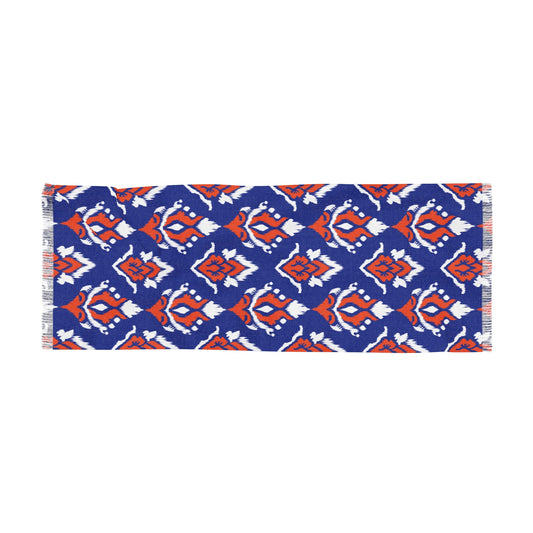 Scarf | Bright Blue & Orange | Ikat