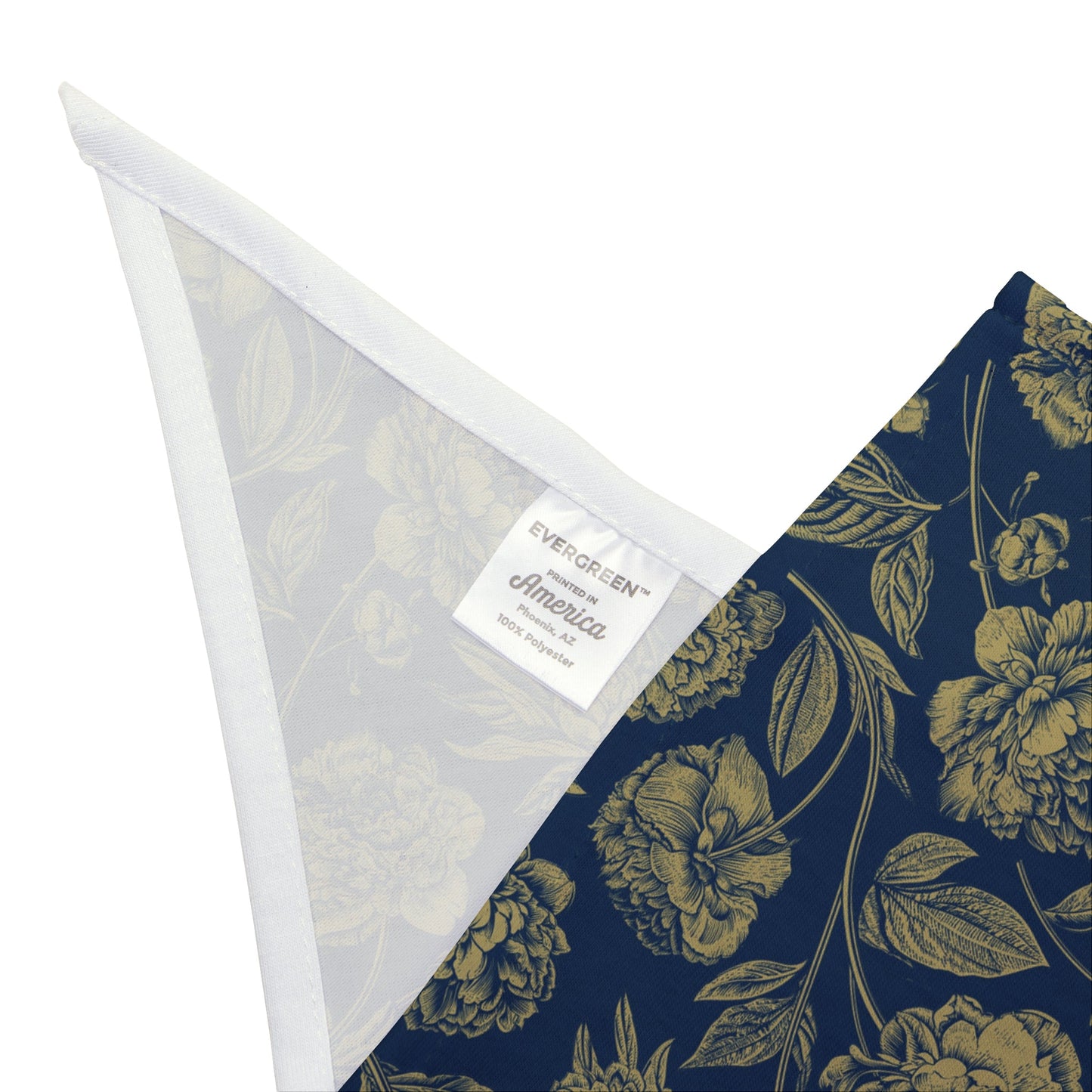 Pet Bandana | Blue & Gold | Peony