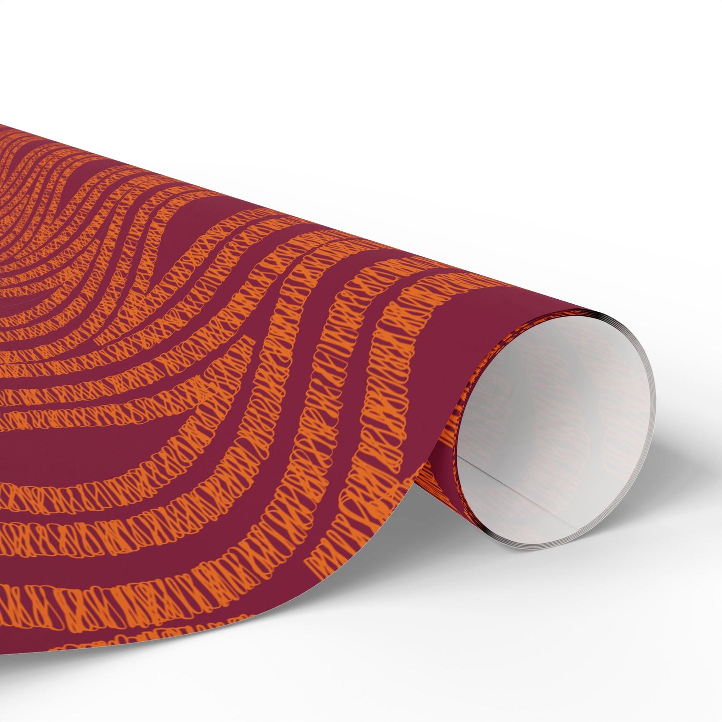 Gift Wrap | Maroon & Orange | Ogee