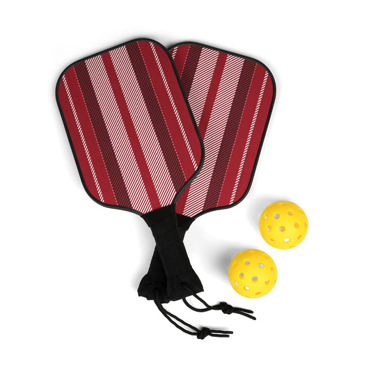 Pickleball Paddle Kit | Red & Black | Stripe