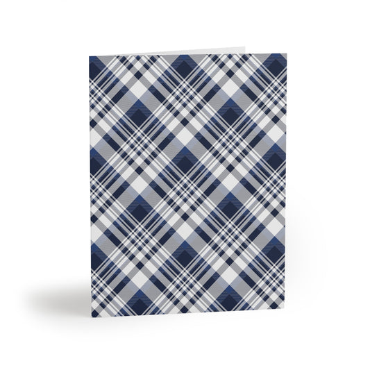 Notecards Set | Navy & White | Tartan