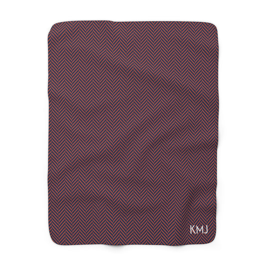 Sherpa Fleece Blanket- Personalized | Charlottesville, Virginia | Herringbone