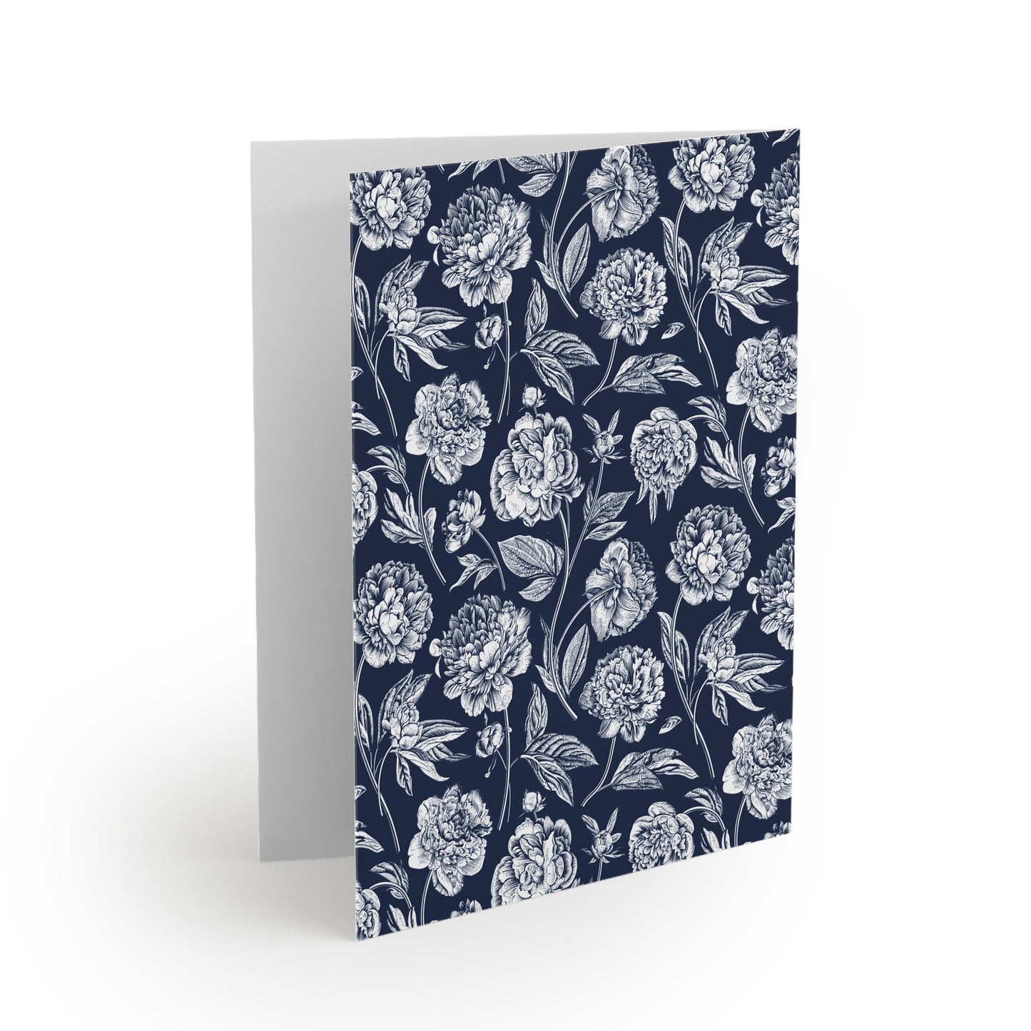 Notecards Set | Navy & White | Peony