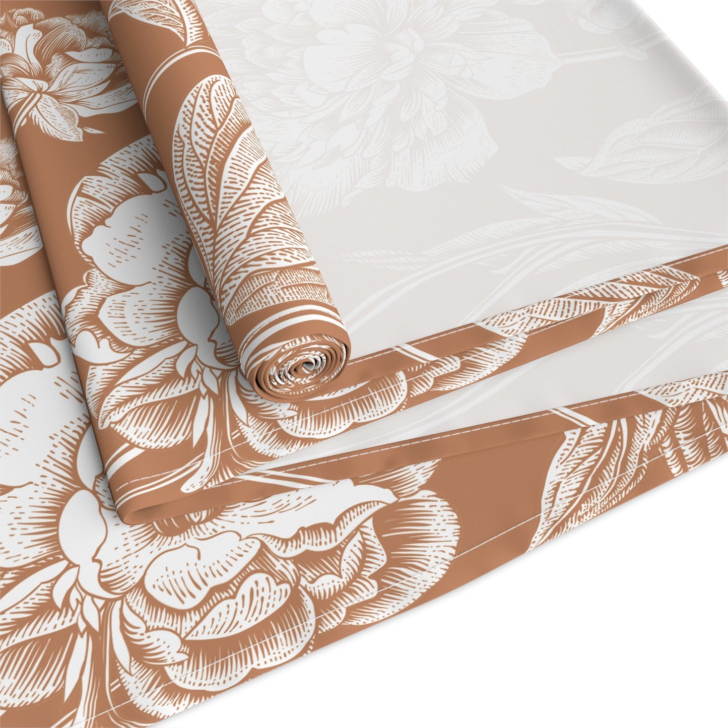Table Runner | Dark Orange & White | Peony