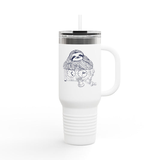 NYP 40oz Insulated Travel Mug with Handle | Sloth Chess