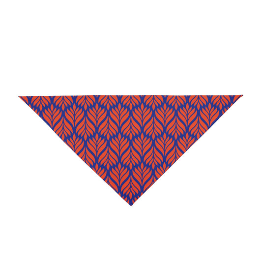 Pet Bandana | Bright Blue & Orange | Palm