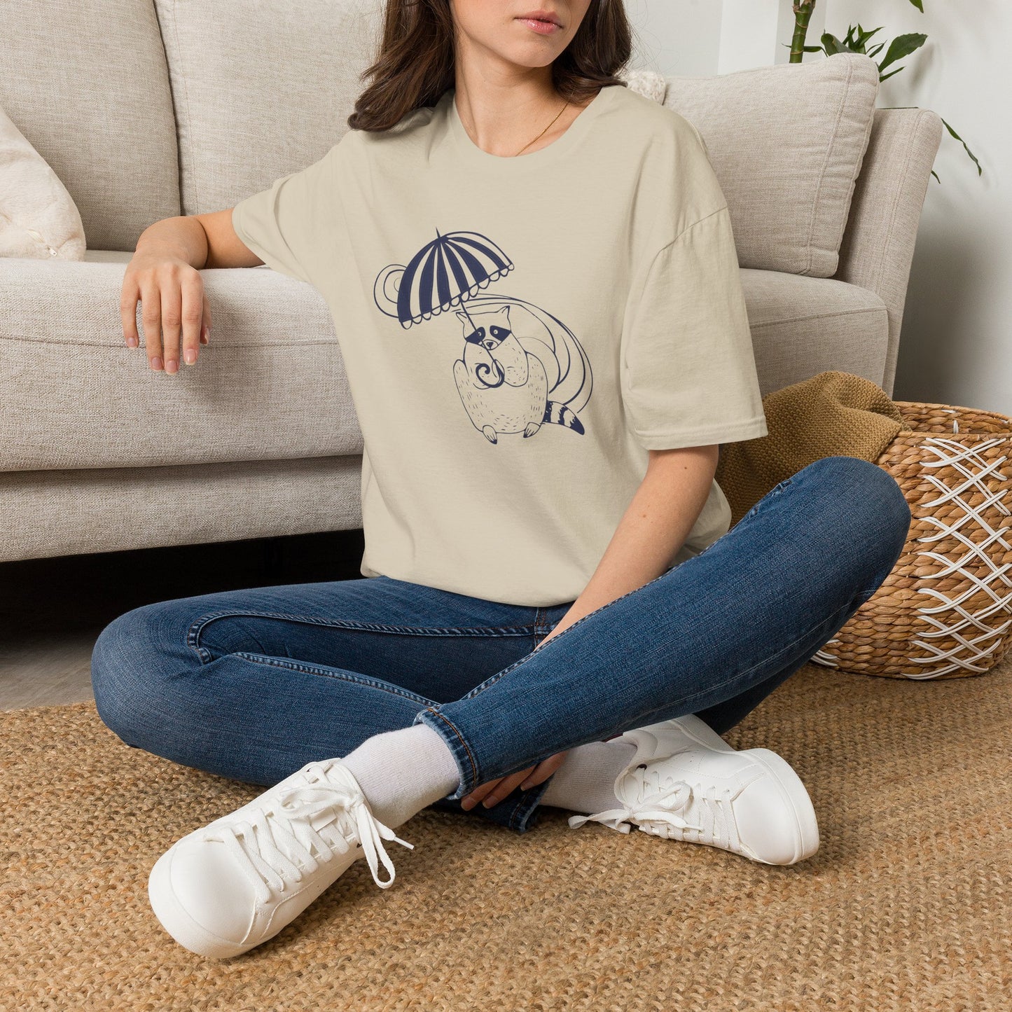 NYP Adult Tee | Raccoon Umbrella