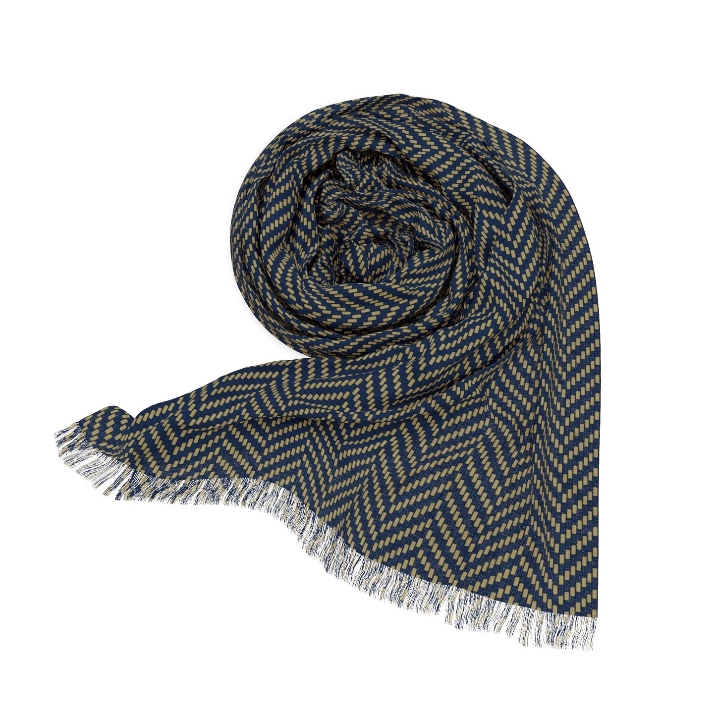 Scarf | Blue & Gold | Herringbone