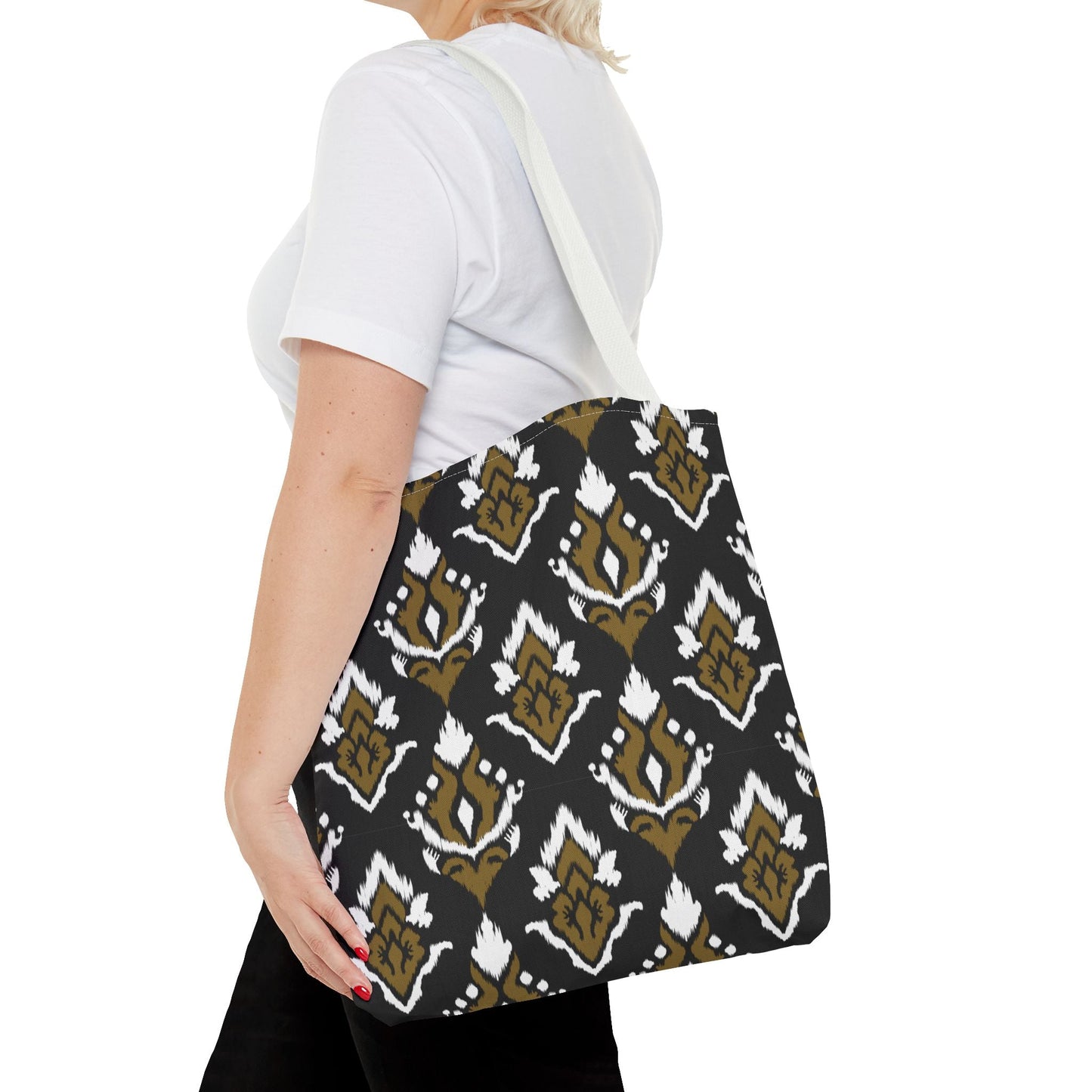 Tote Bag | Black & Gold | Ikat