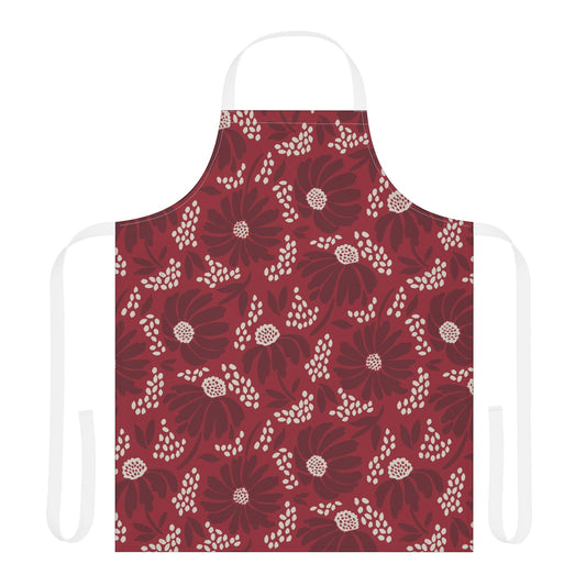 Apron | Maroon & White | Bellis