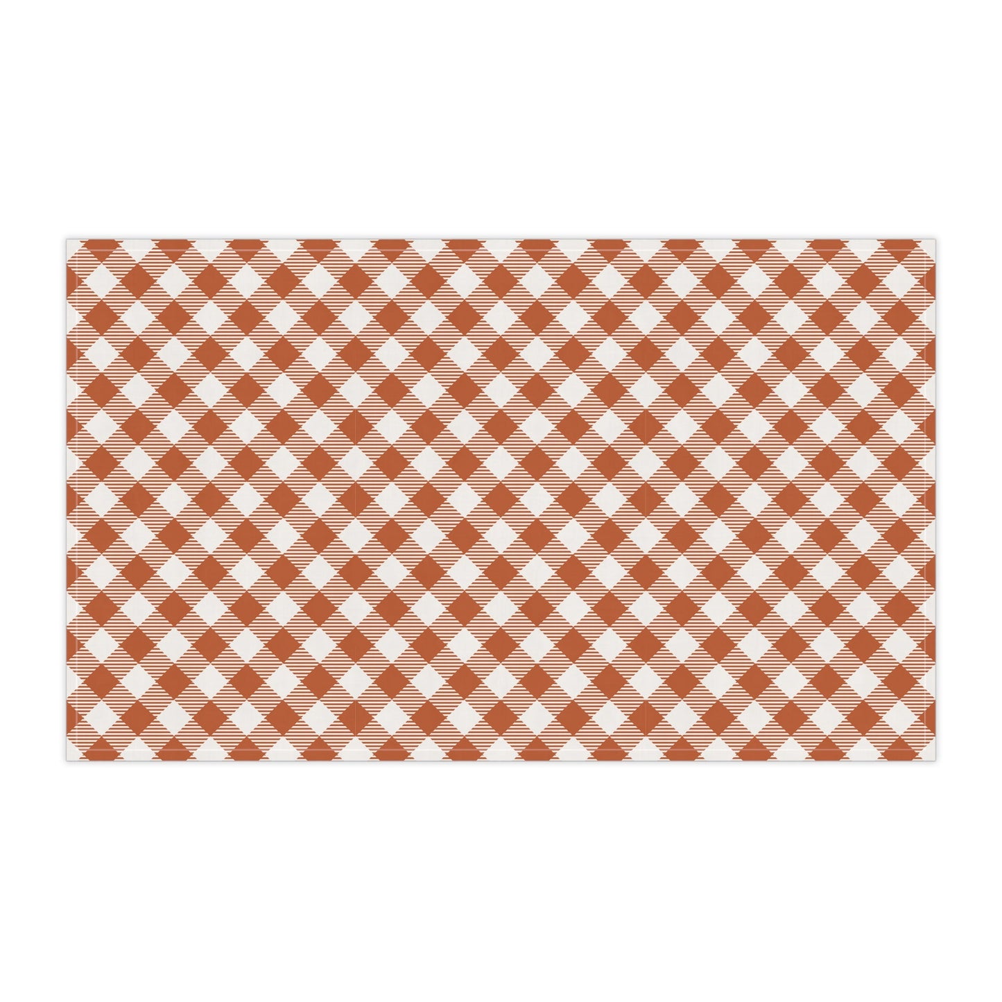 Tea Towels | Dark Orange & White | Gingham