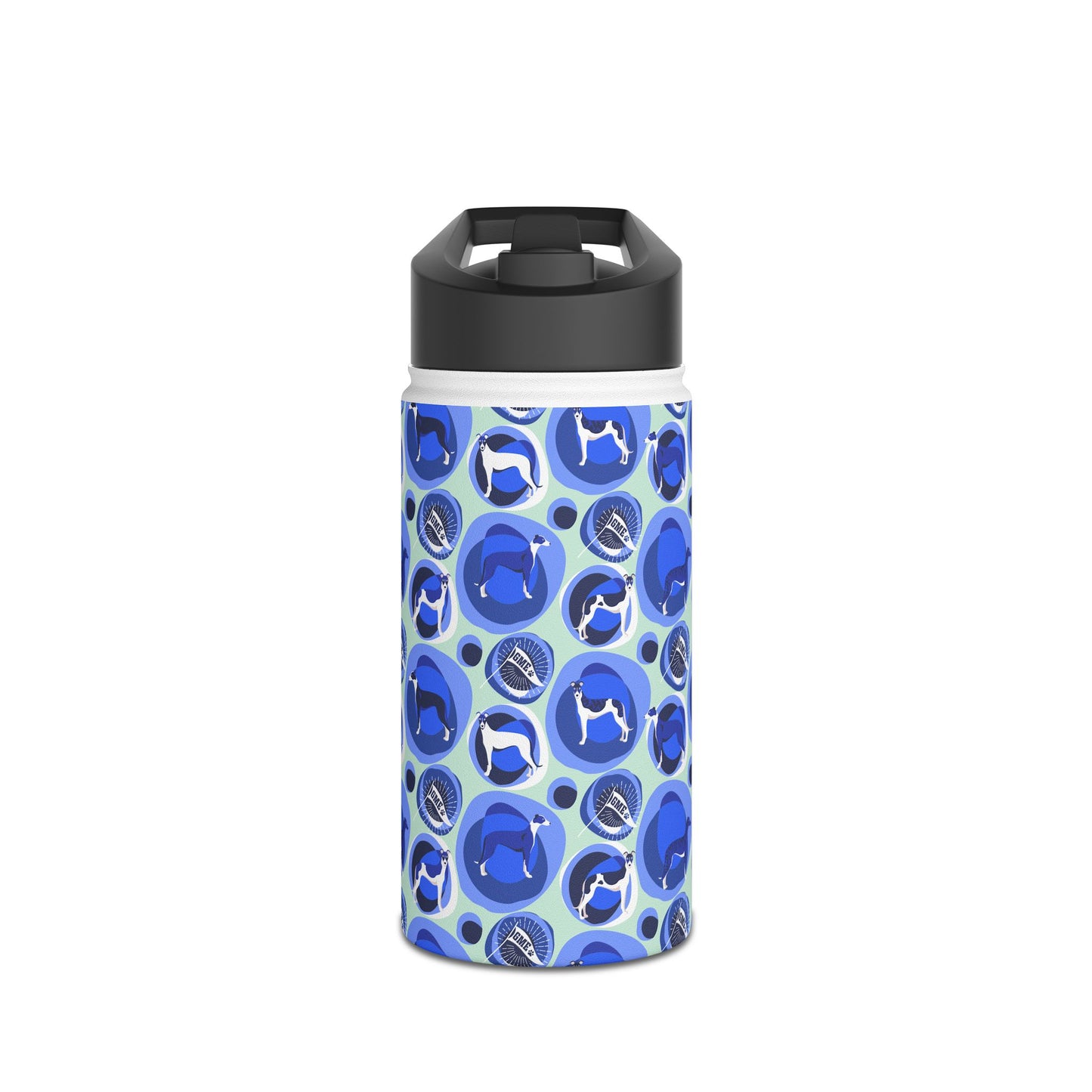 Insulated Water Bottle | Greyhounds | Teal Bubbles