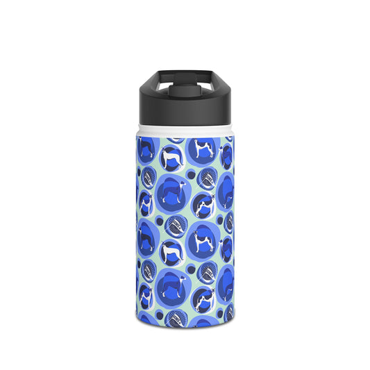 Insulated Water Bottle | Greyhounds | Teal Bubbles