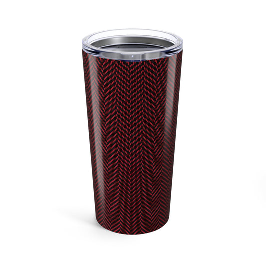 Tumbler | Red & Black | Herringbone