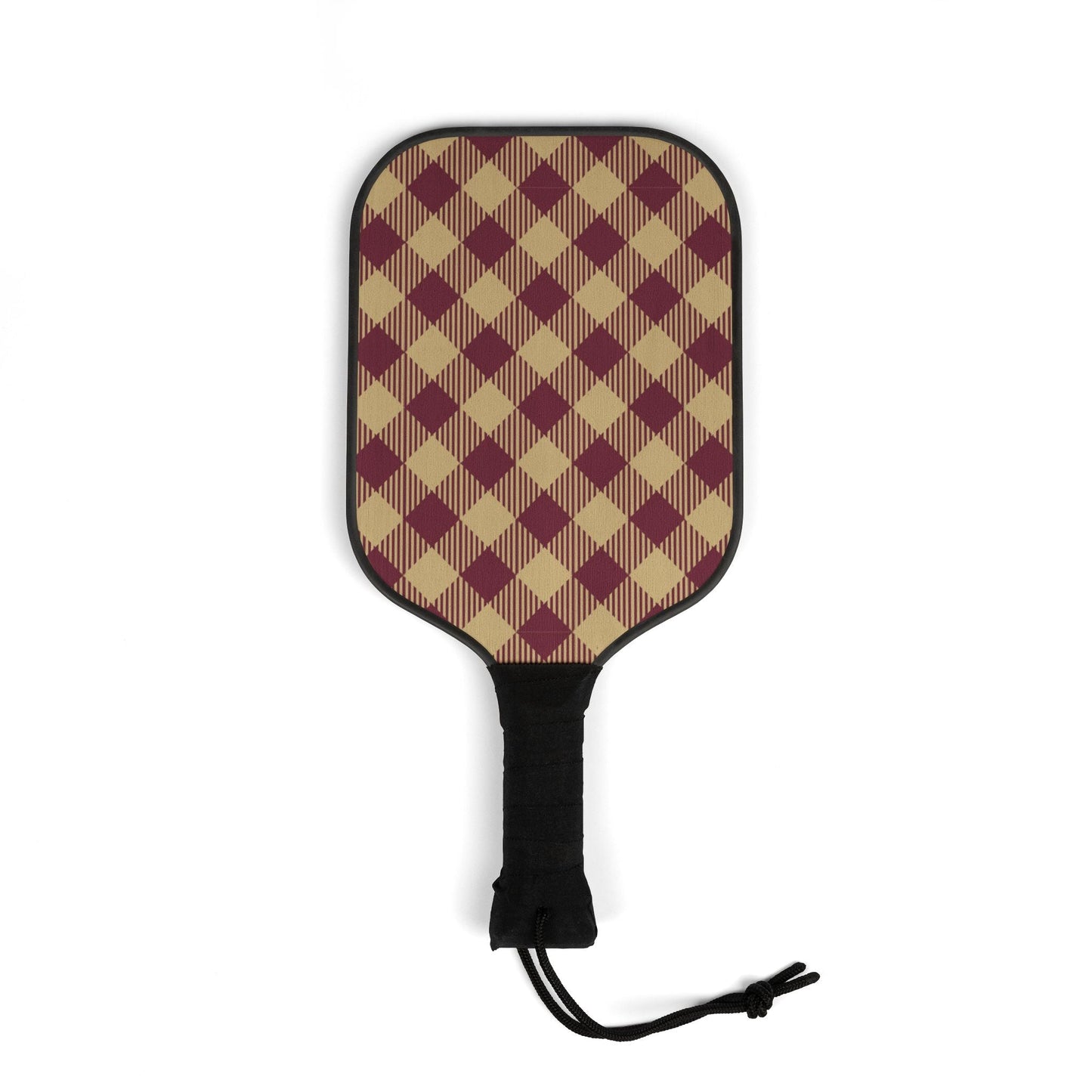Pickleball Paddle Kit | Maroon & Gold | Gingham