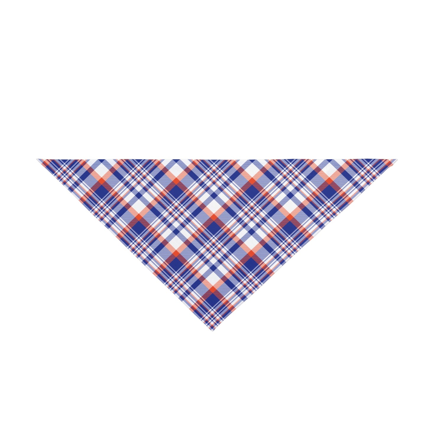 Pet Bandana | Bright Blue & Orange | Tartan
