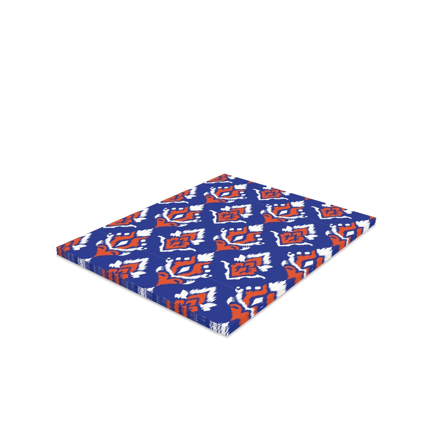 Notecards Set | Bright Blue & Orange | Ikat