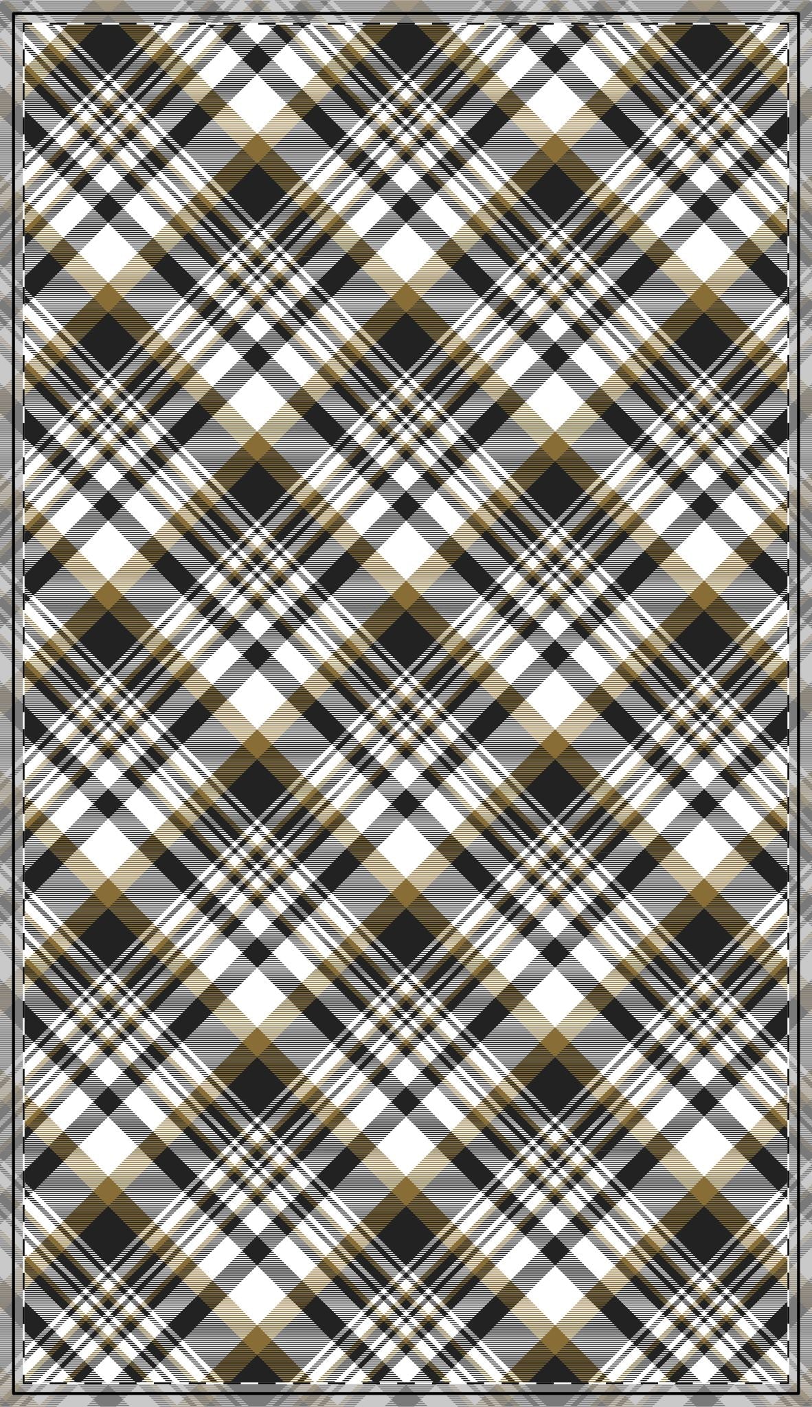 Tablecloth | Black & Gold | Tartan